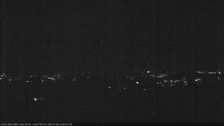 Lake Travis webcam, July 4, 2024 10:45 PM CT