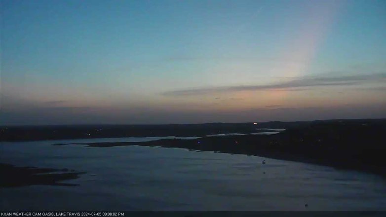 Lake Travis webcam, July 5, 2024 9:00 PM CT