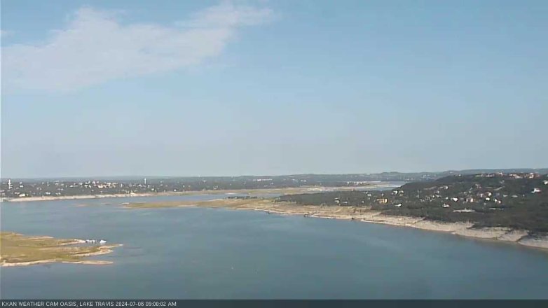 Lake Travis webcam, July 6, 2024 9:00 AM CT