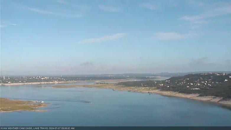 Lake Travis webcam, July 7, 2024 9:00 AM CT
