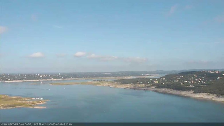 Lake Travis webcam, July 7, 2024 9:45 AM CT