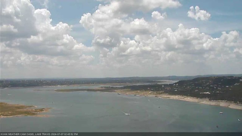 Lake Travis webcam, July 7, 2024 2:45 PM CT