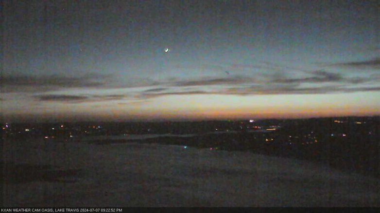 Lake Travis webcam, July 7, 2024 9:25 PM CT