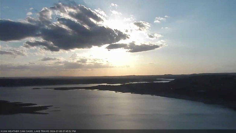 Lake Travis webcam, July 8, 2024 7:45 PM CT