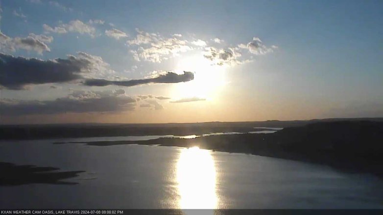Lake Travis webcam, July 8, 2024 8:00 PM CT
