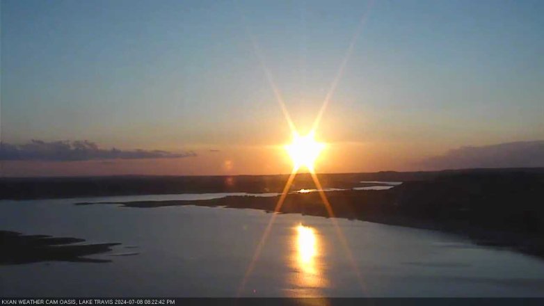 Lake Travis webcam, July 8, 2024 8:25 PM CT