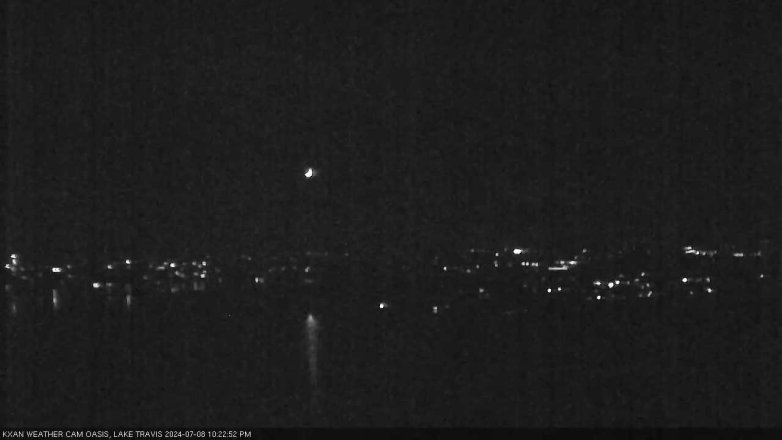 Lake Travis webcam, July 8, 2024 10:25 PM CT