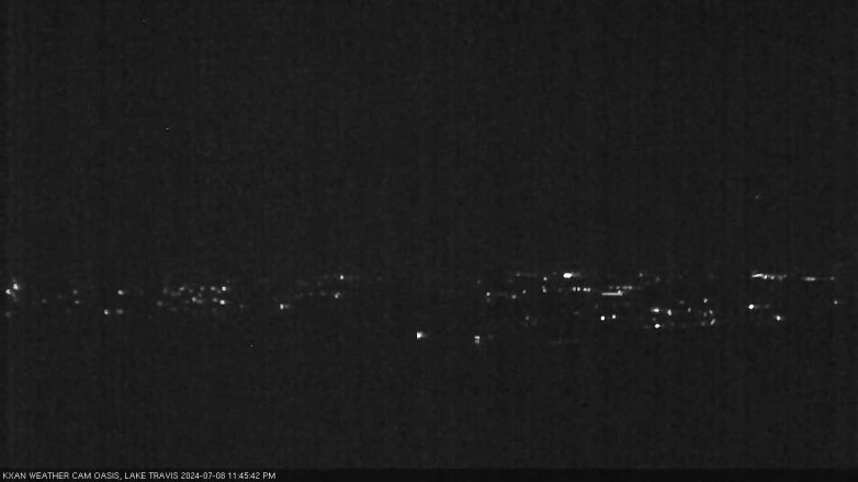 Lake Travis webcam, July 8, 2024 11:45 PM CT