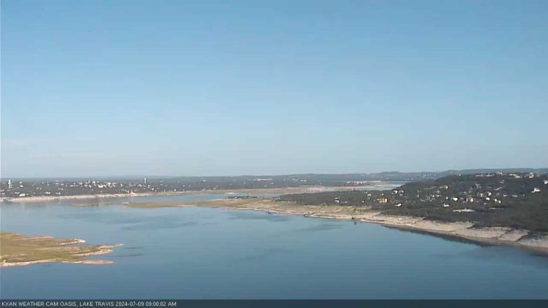 Lake Travis webcam, July 9, 2024 9:00 AM CT