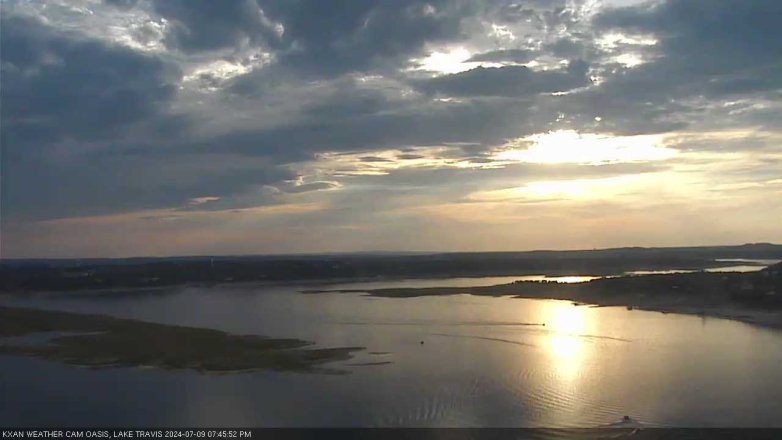Lake Travis webcam, July 9, 2024 7:45 PM CT