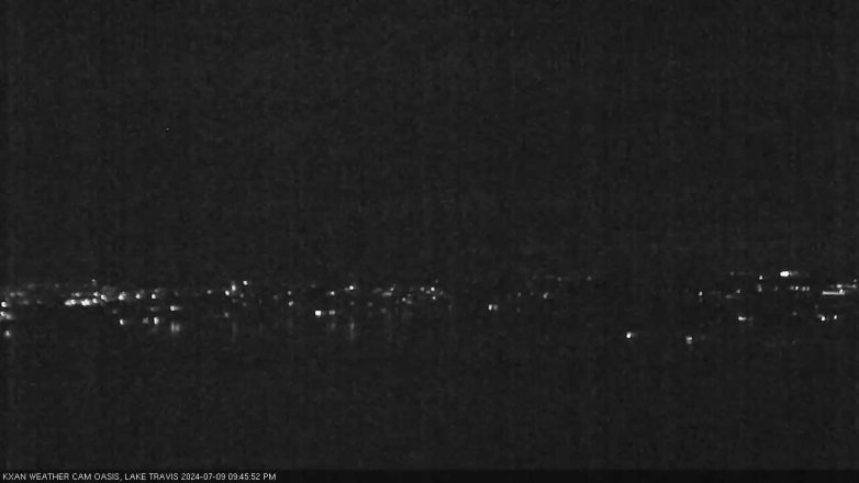 Lake Travis webcam, July 9, 2024 9:45 PM CT