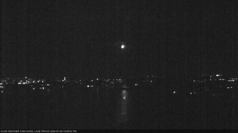 Lake Travis webcam, July 9, 2024 10:45 PM CT