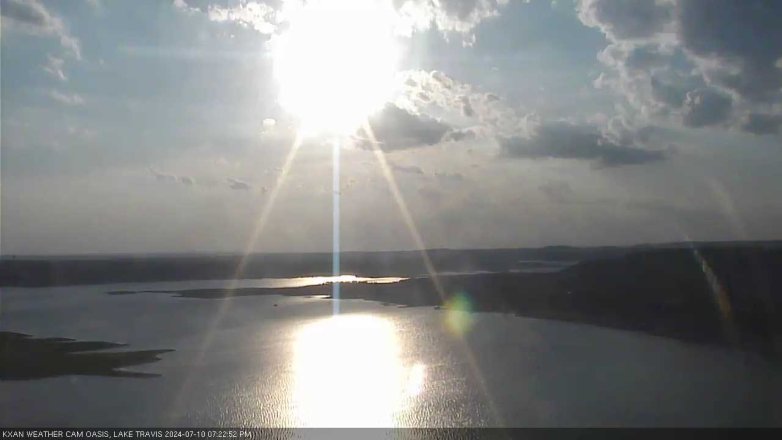 Lake Travis webcam, July 10, 2024 7:25 PM CT
