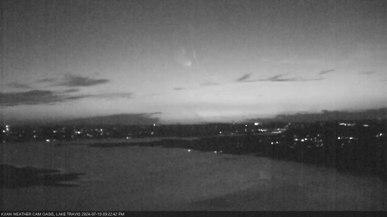 Lake Travis webcam, July 10, 2024 9:25 PM CT