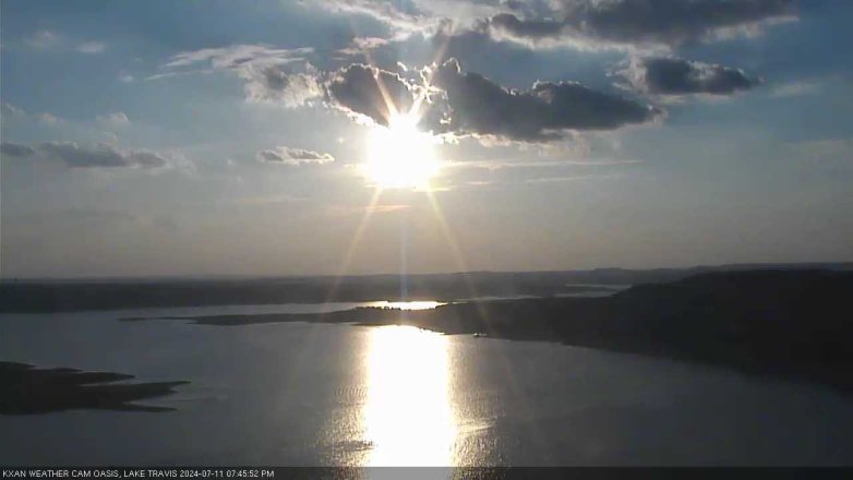 Lake Travis webcam, July 11, 2024 7:45 PM CT
