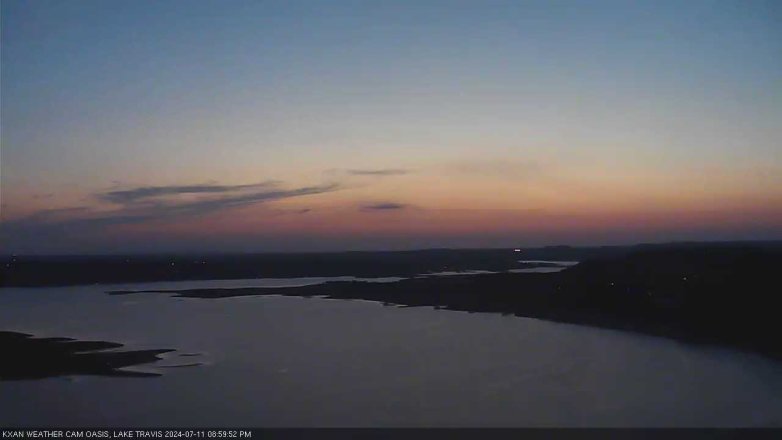 Lake Travis webcam, July 11, 2024 9:00 PM CT