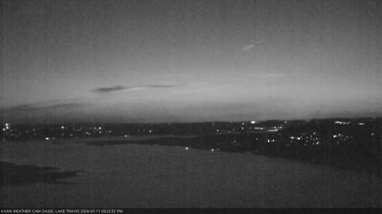Lake Travis webcam, July 11, 2024 9:25 PM CT
