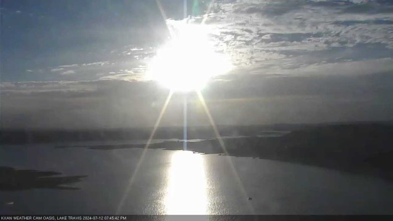 Lake Travis webcam, July 12, 2024 7:45 PM CT