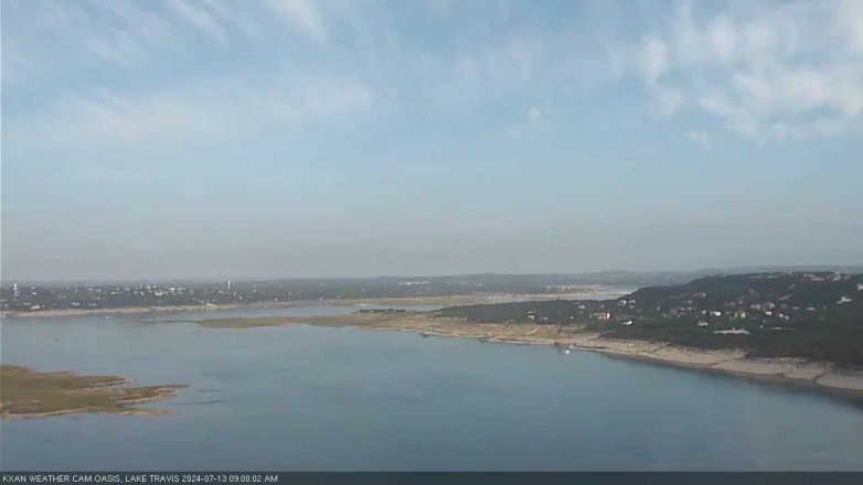 Lake Travis webcam, July 13, 2024 9:00 AM CT