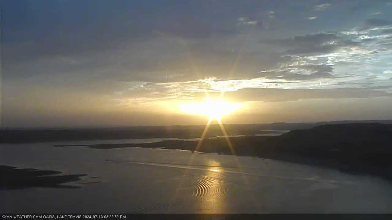 Lake Travis webcam, July 13, 2024 8:25 PM CT