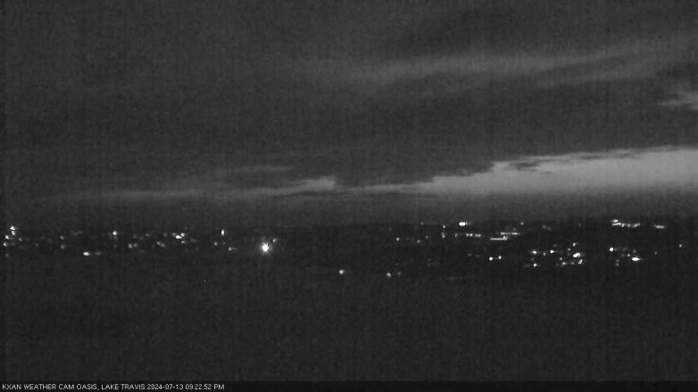 Lake Travis webcam, July 13, 2024 9:25 PM CT