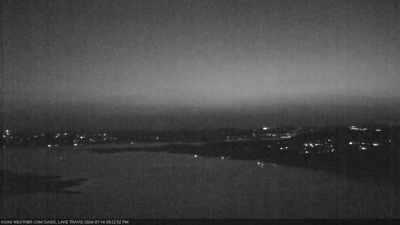 Lake Travis webcam, July 14, 2024 9:25 PM CT