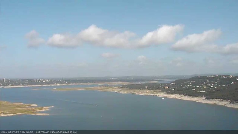 Lake Travis webcam, July 15, 2024 9:45 AM CT