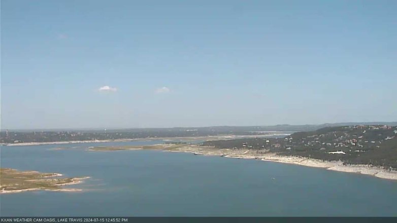 Lake Travis webcam, July 15, 2024 12:45 PM CT