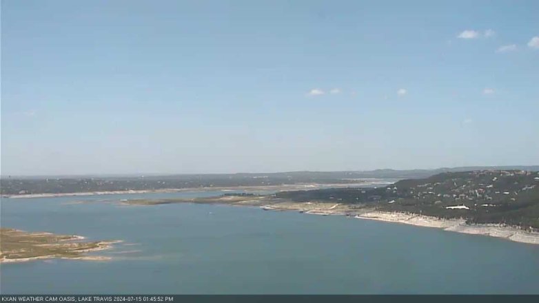 Lake Travis webcam, July 15, 2024 1:45 PM CT