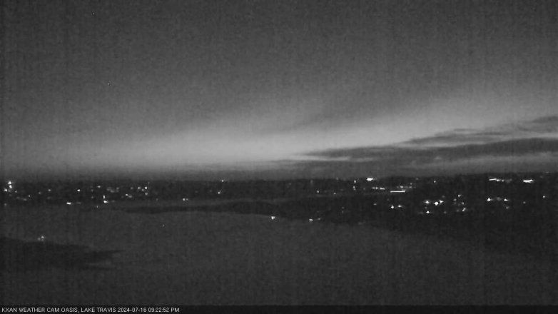 Lake Travis webcam, July 16, 2024 9:25 PM CT