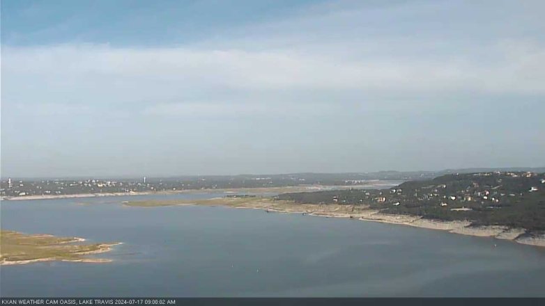 Lake Travis webcam, July 17, 2024 9:00 AM CT