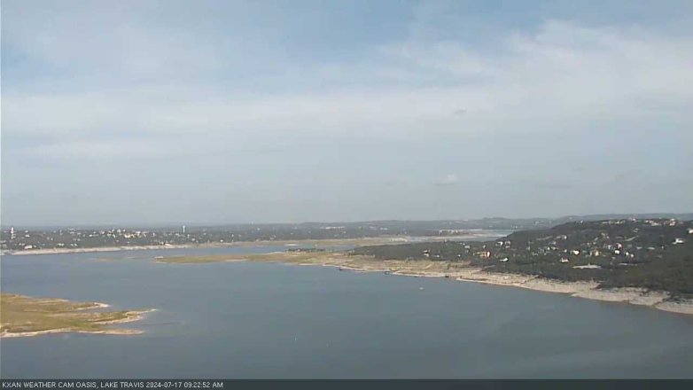 Lake Travis webcam, July 17, 2024 9:25 AM CT
