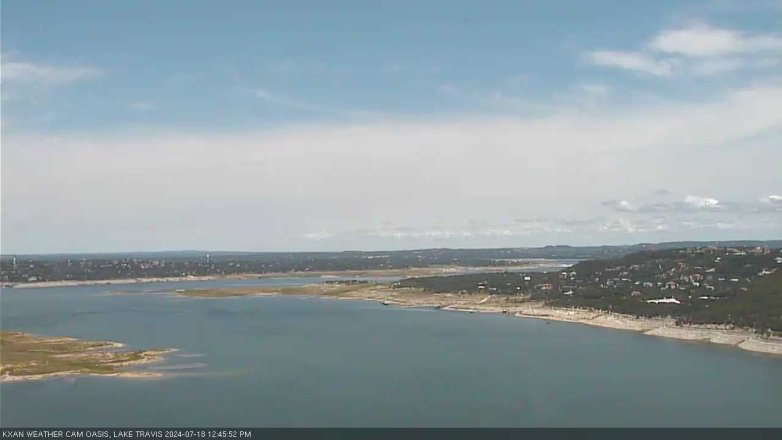 Lake Travis webcam, July 18, 2024 12:45 PM CT