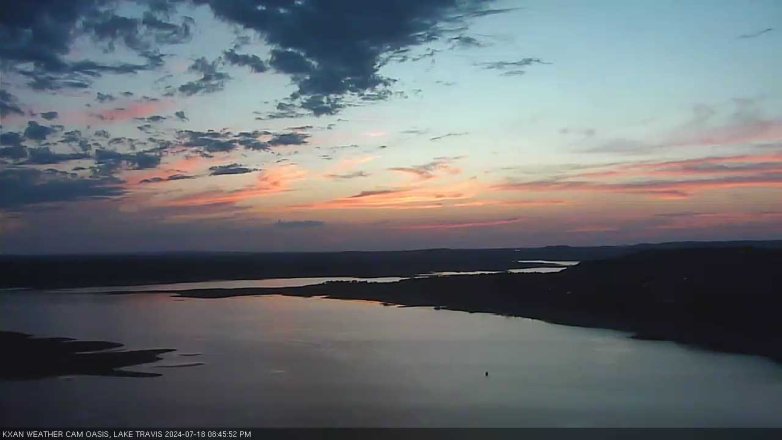 Lake Travis webcam, July 18, 2024 8:45 PM CT