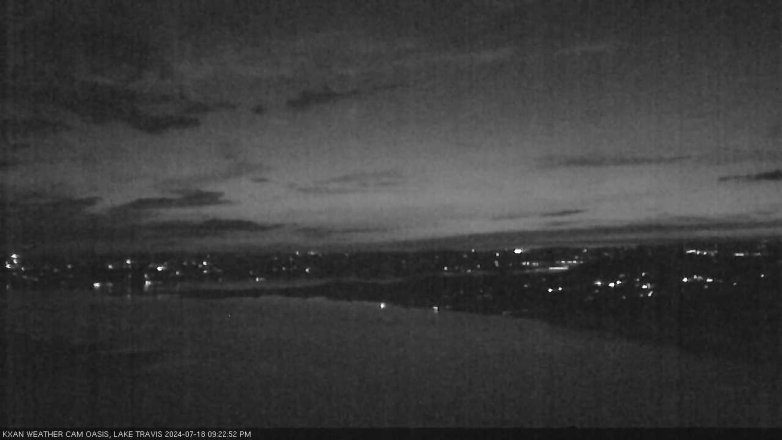 Lake Travis webcam, July 18, 2024 9:25 PM CT
