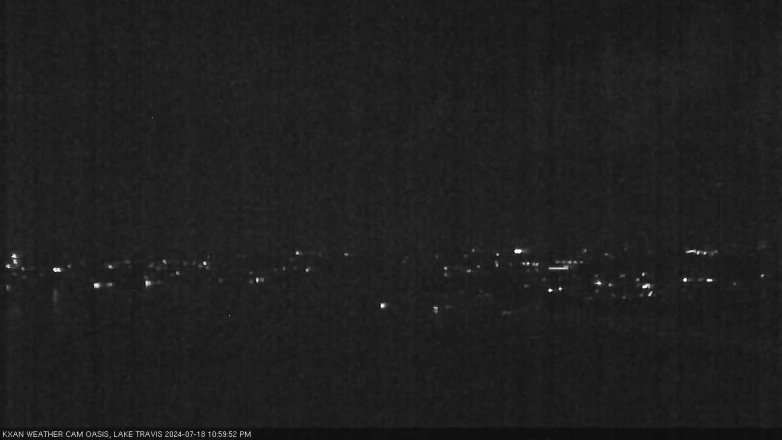 Lake Travis webcam, July 18, 2024 11:00 PM CT