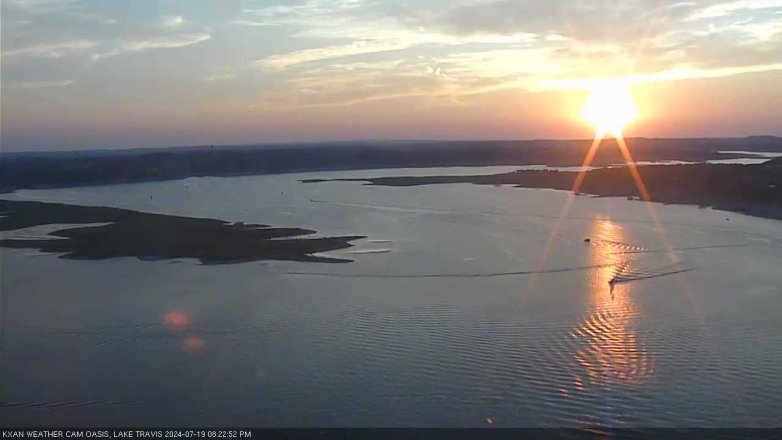 Lake Travis webcam, July 19, 2024 8:25 PM CT