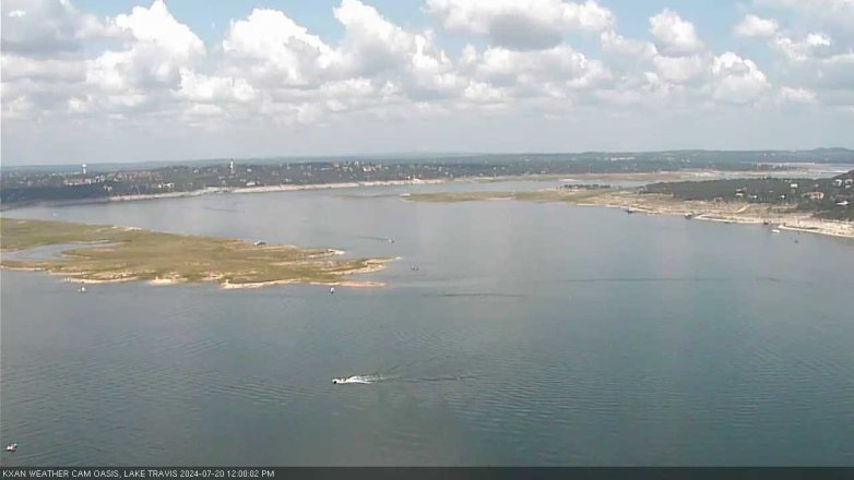 Lake Travis webcam, July 20, 2024 12:00 PM CT