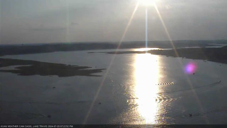 Lake Travis webcam, July 20, 2024 7:25 PM CT