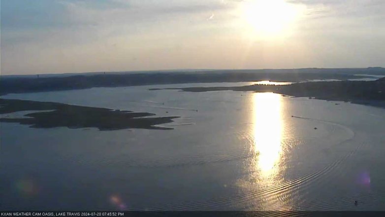 Lake Travis webcam, July 20, 2024 7:45 PM CT