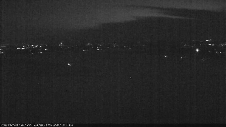 Lake Travis webcam, July 20, 2024 9:25 PM CT