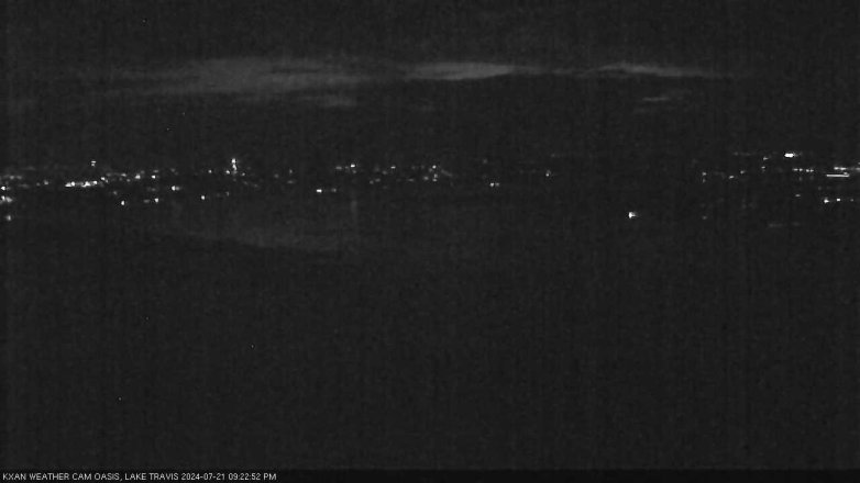 Lake Travis webcam, July 21, 2024 9:25 PM CT