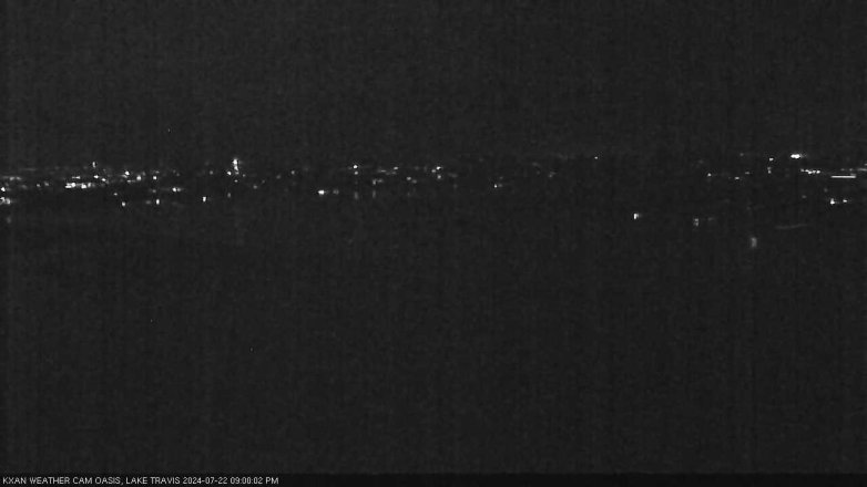 Lake Travis webcam, July 22, 2024 9:00 PM CT