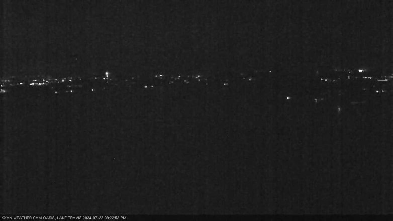 Lake Travis webcam, July 22, 2024 9:25 PM CT