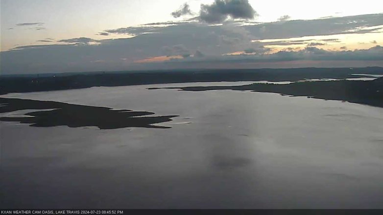 Lake Travis webcam, July 23, 2024 8:45 PM CT