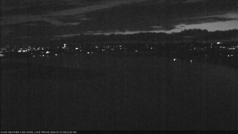 Lake Travis webcam, July 23, 2024 9:25 PM CT