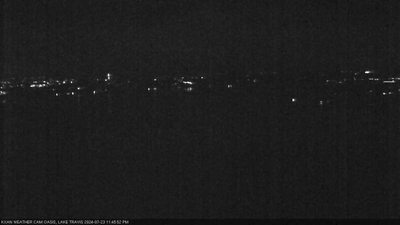 Lake Travis webcam, July 23, 2024 11:45 PM CT