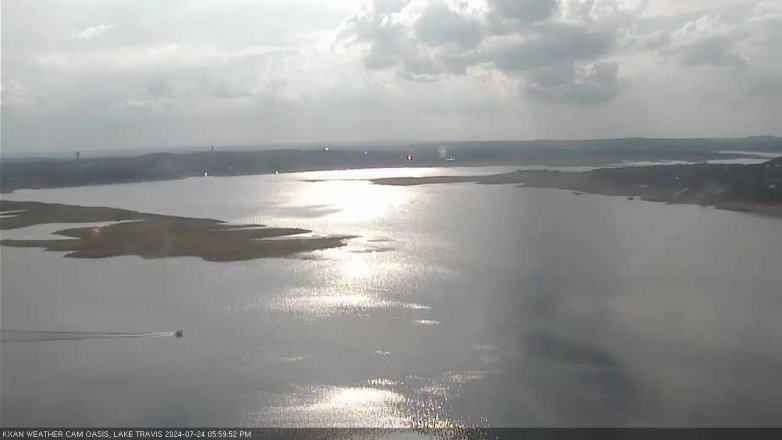 Lake Travis webcam, July 24, 2024 6:00 PM CT
