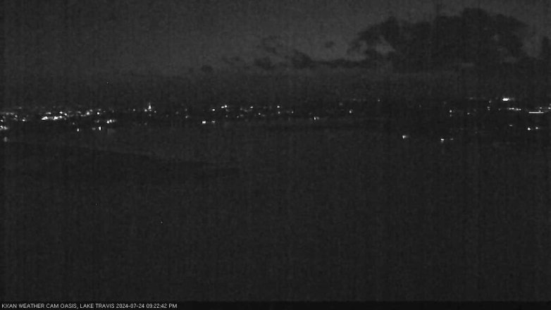Lake Travis webcam, July 24, 2024 9:25 PM CT