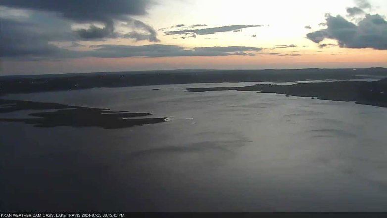 Lake Travis webcam, July 25, 2024 8:45 PM CT